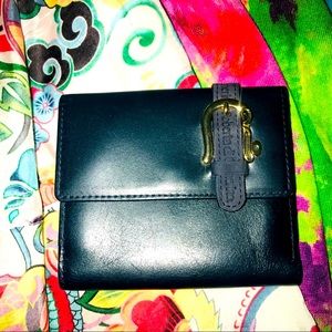 NEW Roberta di Camerino navy blue wallet buckle